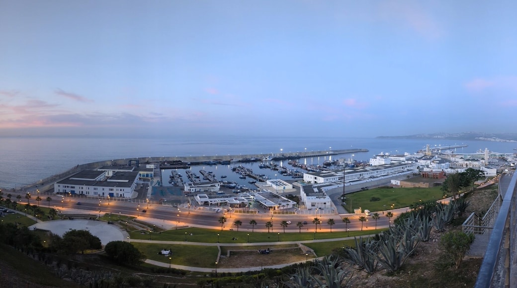 Scenic view from the York castle in Tangier at night