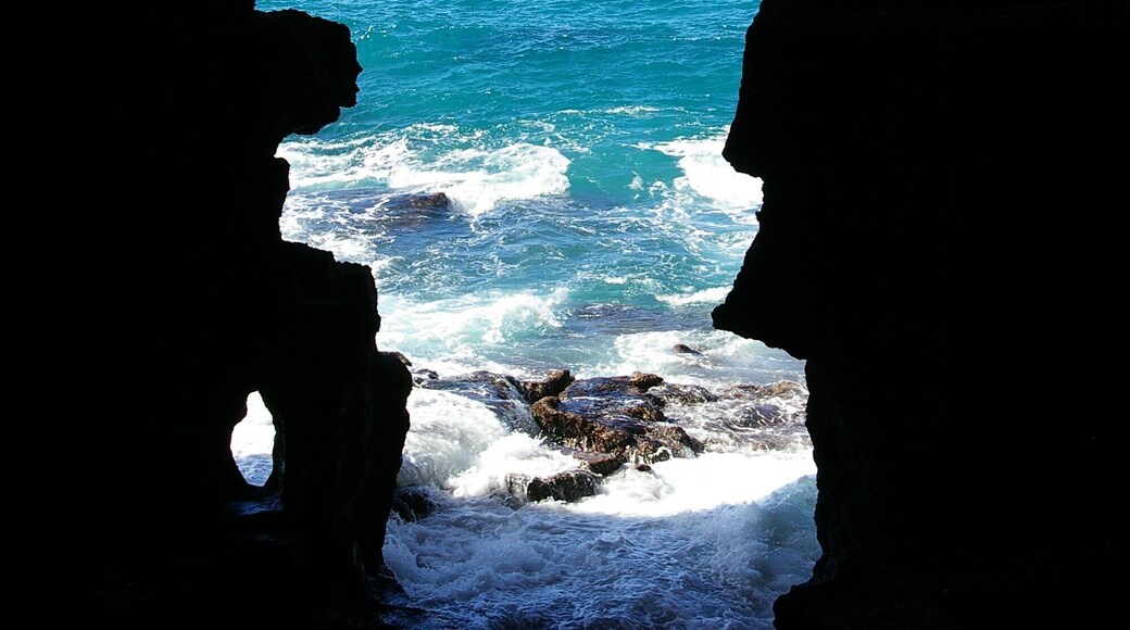 Unique sea window in the Cave of Hercules