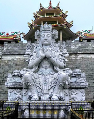 Quick day trip from Singapore to Bintan. Was raining so we saw very few other travelers. This temple has over 300 different statues depicting Bhuda.