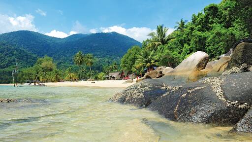 Johor Bahru which includes general coastal views, a sandy beach and tropical scenes