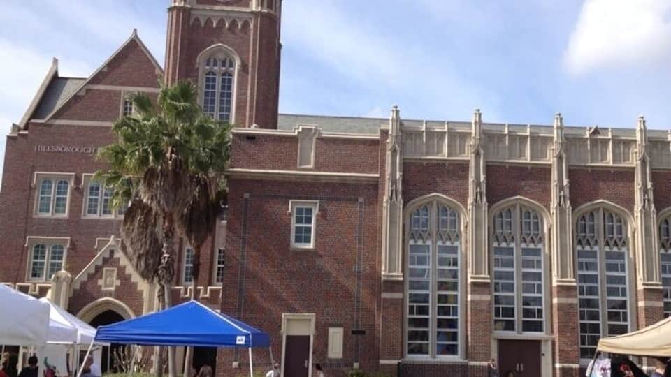 Hillsborough High School. Oldest school in tampa area. Beautiful architecture. Built in 1927. Proud to call it my alma mater. C/o 2000 Go Big Red!