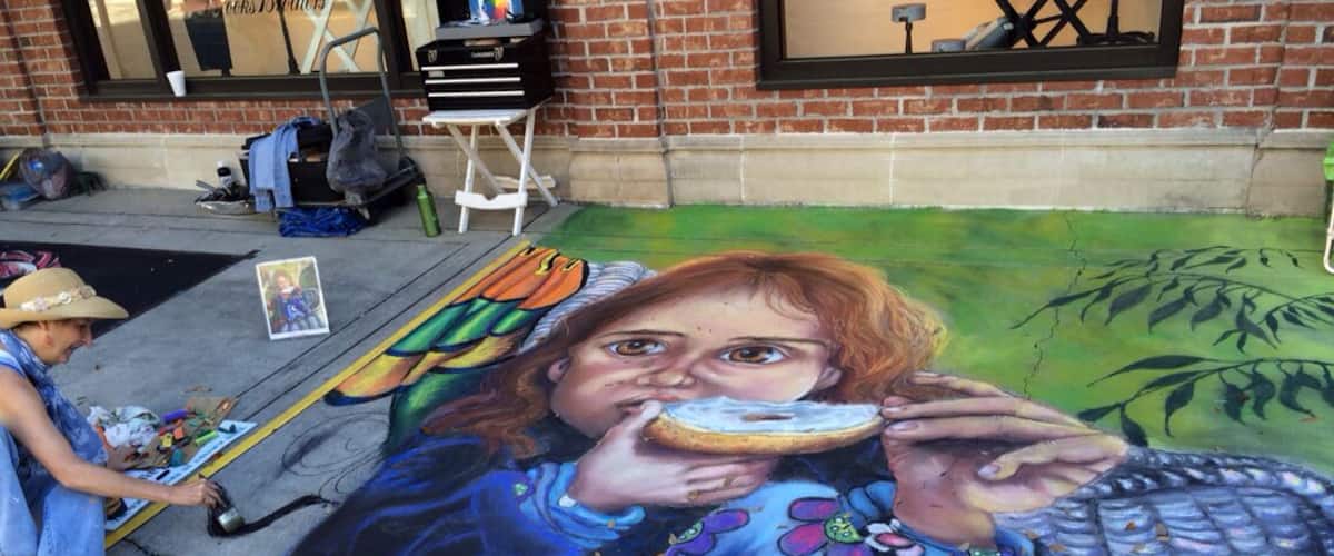 Sidewalk chalkings at Hyde park village.  Amazing how detailed these artists can get with these tools, canvas, and inspirations! Unfortunately, torrential rains next day likely cleansed the artwork.