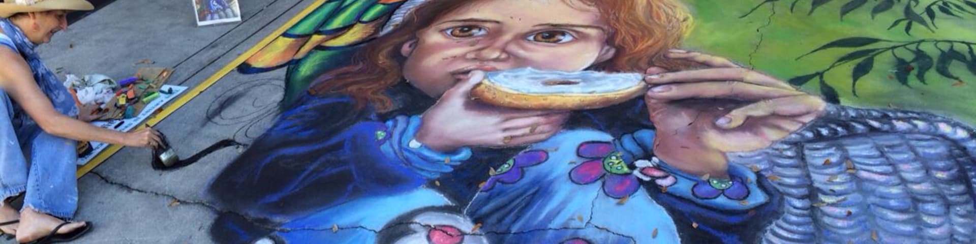 Sidewalk chalkings at Hyde park village. Amazing how detailed these artists can get with these tools, canvas, and inspirations! Unfortunately, torrential rains next day likely cleansed the artwork.