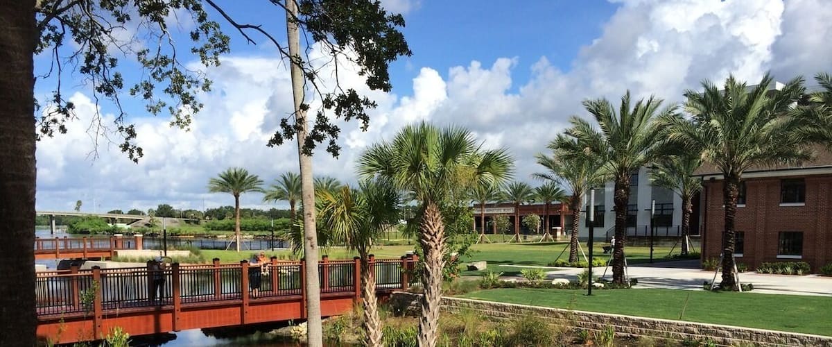 Natural spring leading to Hillsborough river.  Now has Water Works park built around it.  Looks beautiful