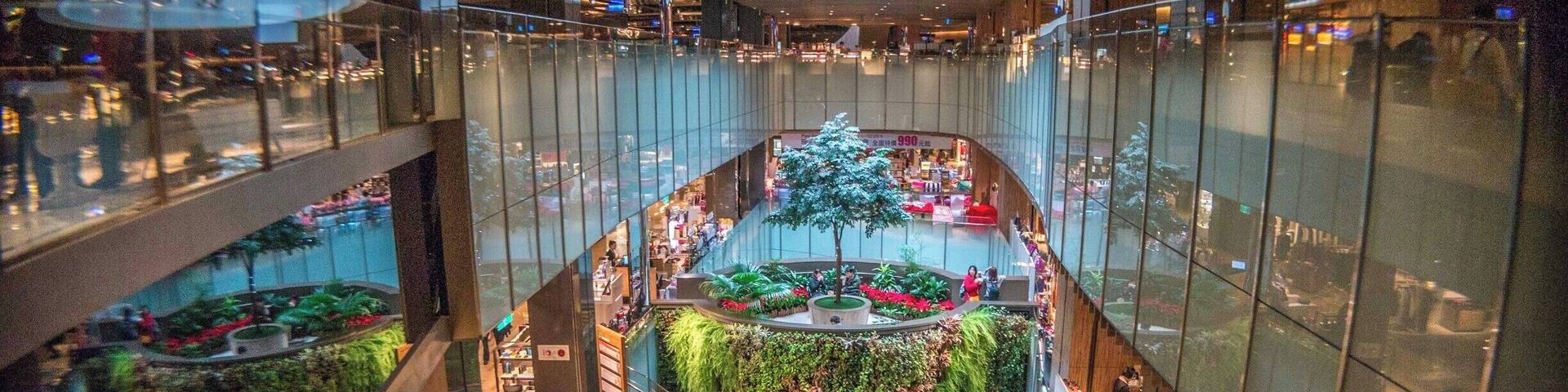 Q Square mall-- not exactly a tourist destination (there are many malls in Taipei) but it's a nice mall located close to Taipei Main station (Metro/MRT) if you're looking to escape the heat. Huge food courts here too with lots of options (and obviously shopping). This mall also has a movie theatre, which shows mostly American movies (but cheaper). It's also about a 10-15 walk to the historic Dihua street, one of the oldest areas of the city which was once the main market area (still lots of interesting shops there that cater to the local...good photo opps too with some older buildings)