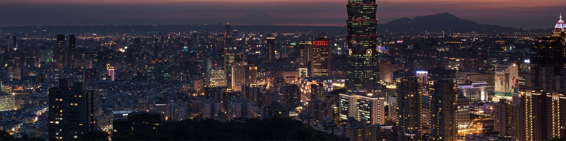Taipei city at night