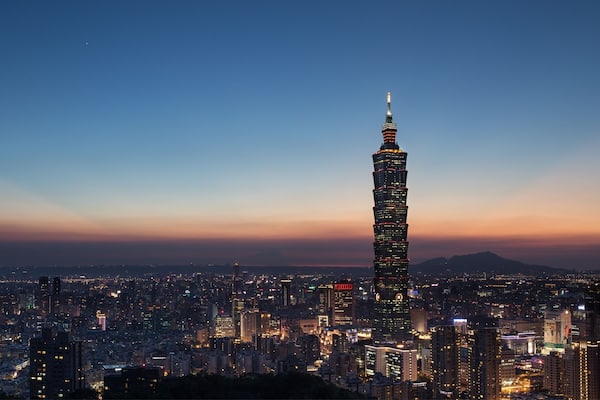 Taipei city at night