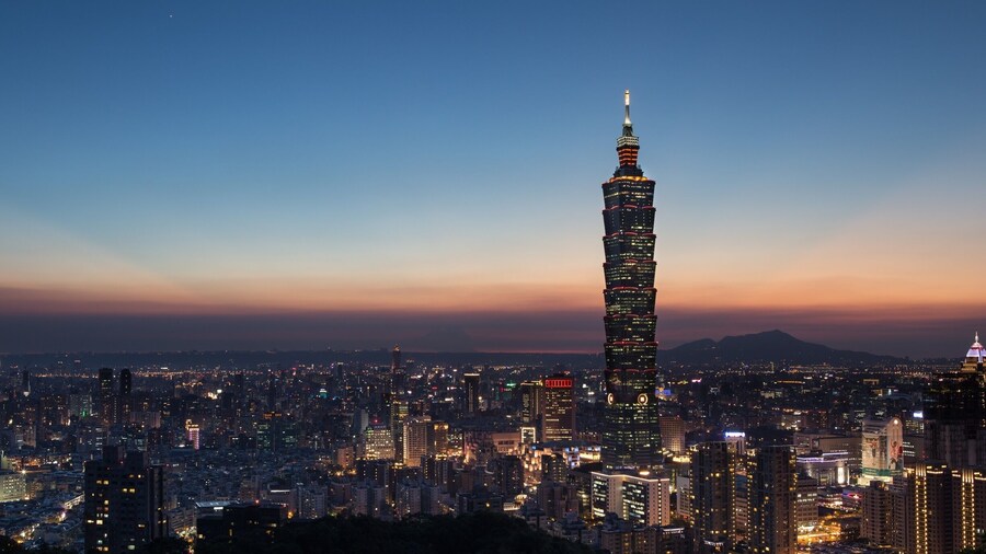 Taipei city at night