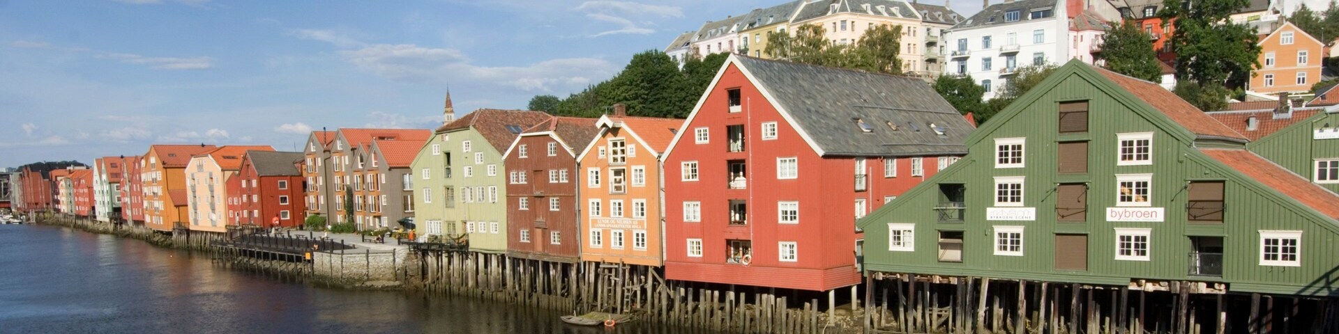 Trondheim which includes heritage architecture, a coastal town and a house
