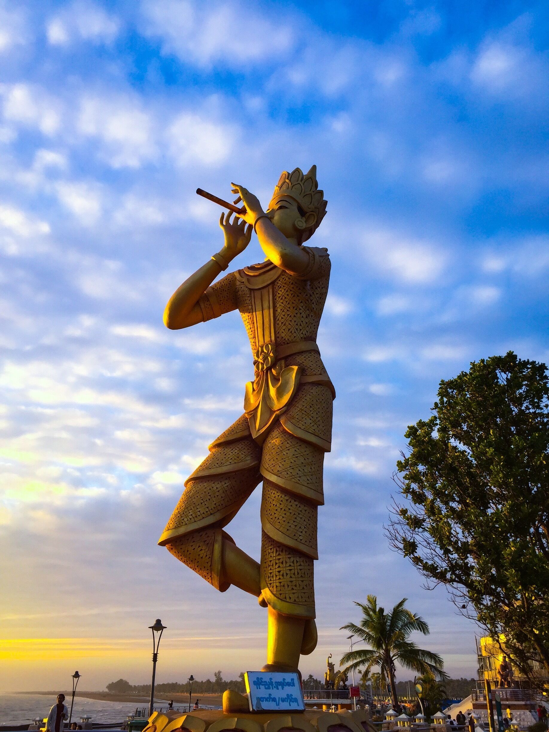 Lovely statue along the lighthouse in Sittwe. What a great place to watch the sunset. 
#Reflections