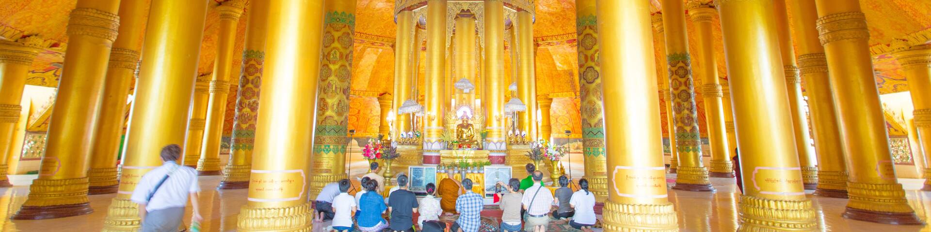 Inside Lawkananda Pagoda Sittwe