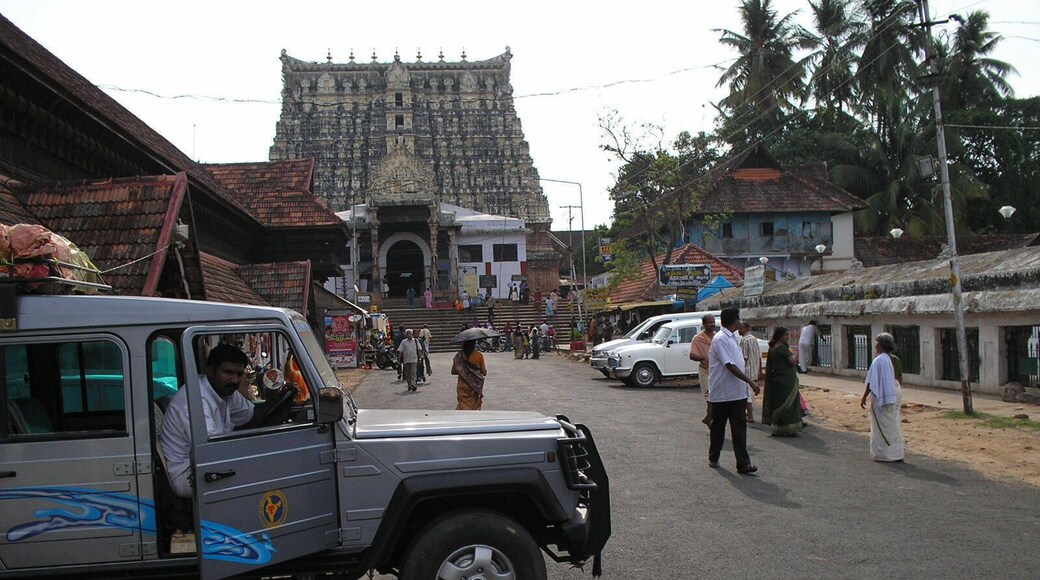 The Padmanabhaswamy Temple..said to be the world's richest temple with the discovery of a huge collection of precious jewellery,stones ,diamonds etc..belonging to the erstwhile ruling clan.