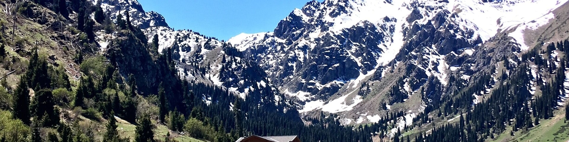Took the cable car up to the Shymbulak ski area, most of the snow was gone already but it was a good day for a picnic in the grass up on the slopes.