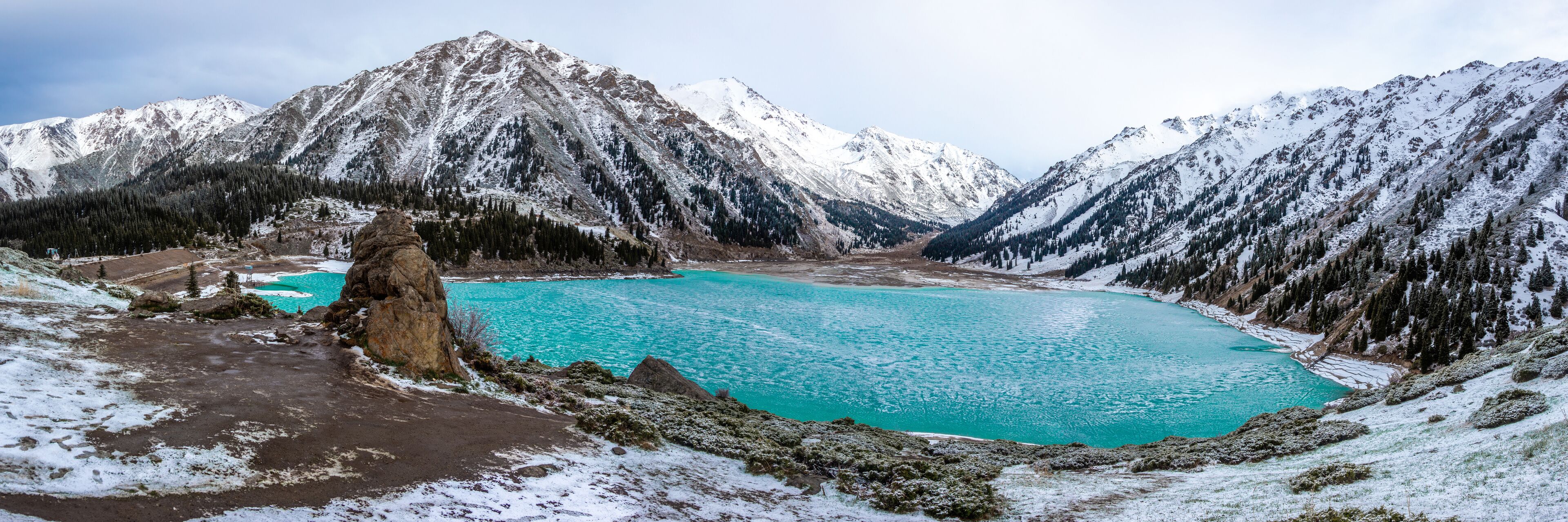 Big Almaty Lake ,Tien Shan mountains in Almaty, Kazakhstan