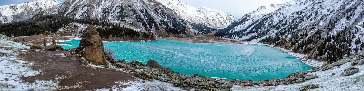 Big Almaty Lake ,Tien Shan mountains in Almaty, Kazakhstan