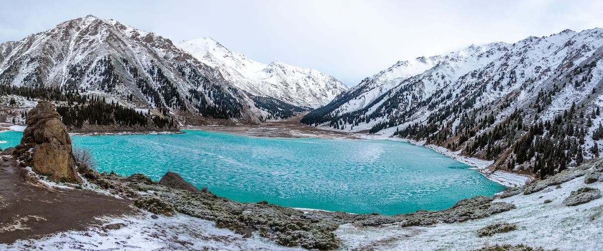 Big Almaty Lake ,Tien Shan mountains in Almaty, Kazakhstan