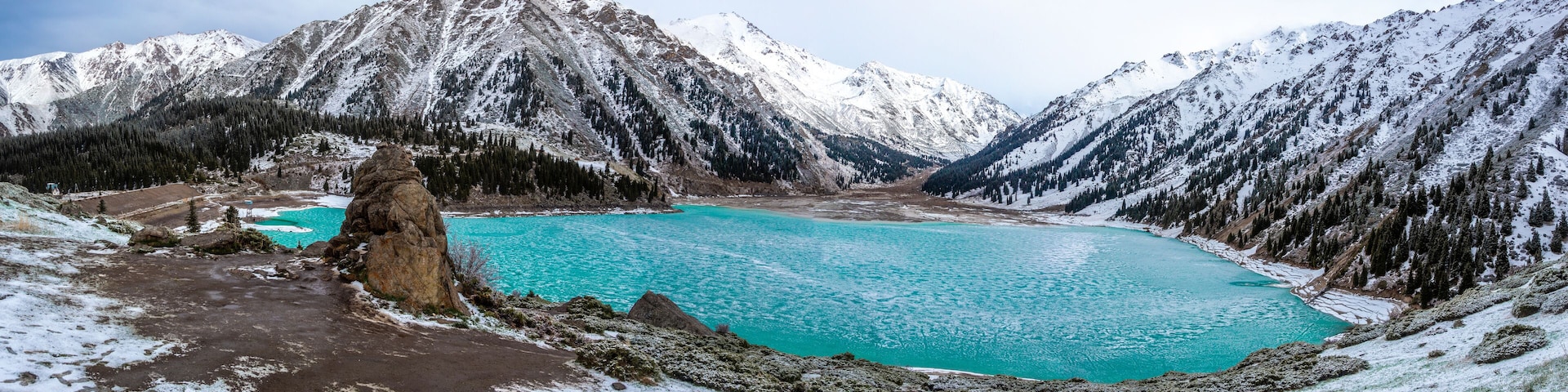 Big Almaty Lake ,Tien Shan mountains in Almaty, Kazakhstan