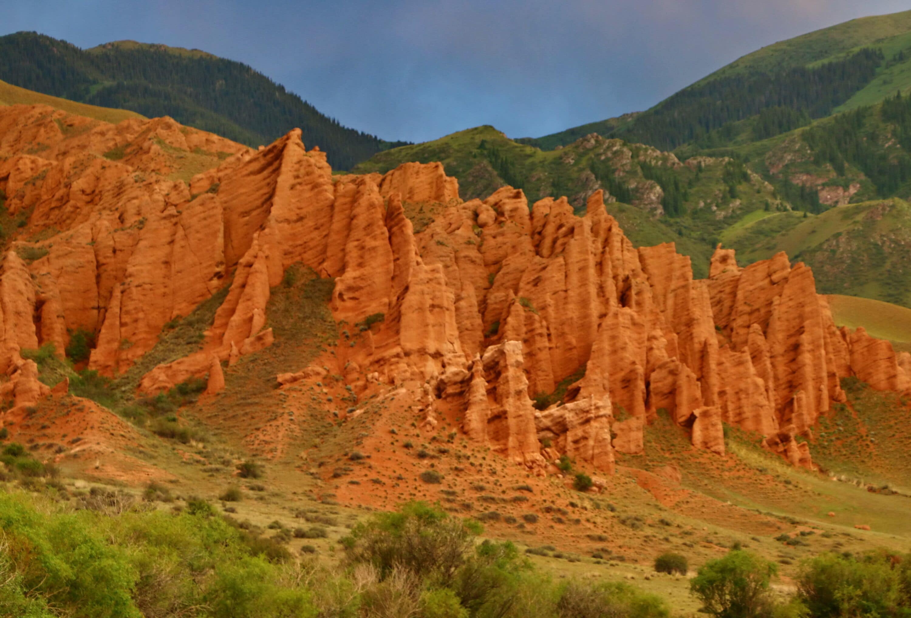 Kazakhstan. Almaty region. Steppe Mountains Toraigyr.