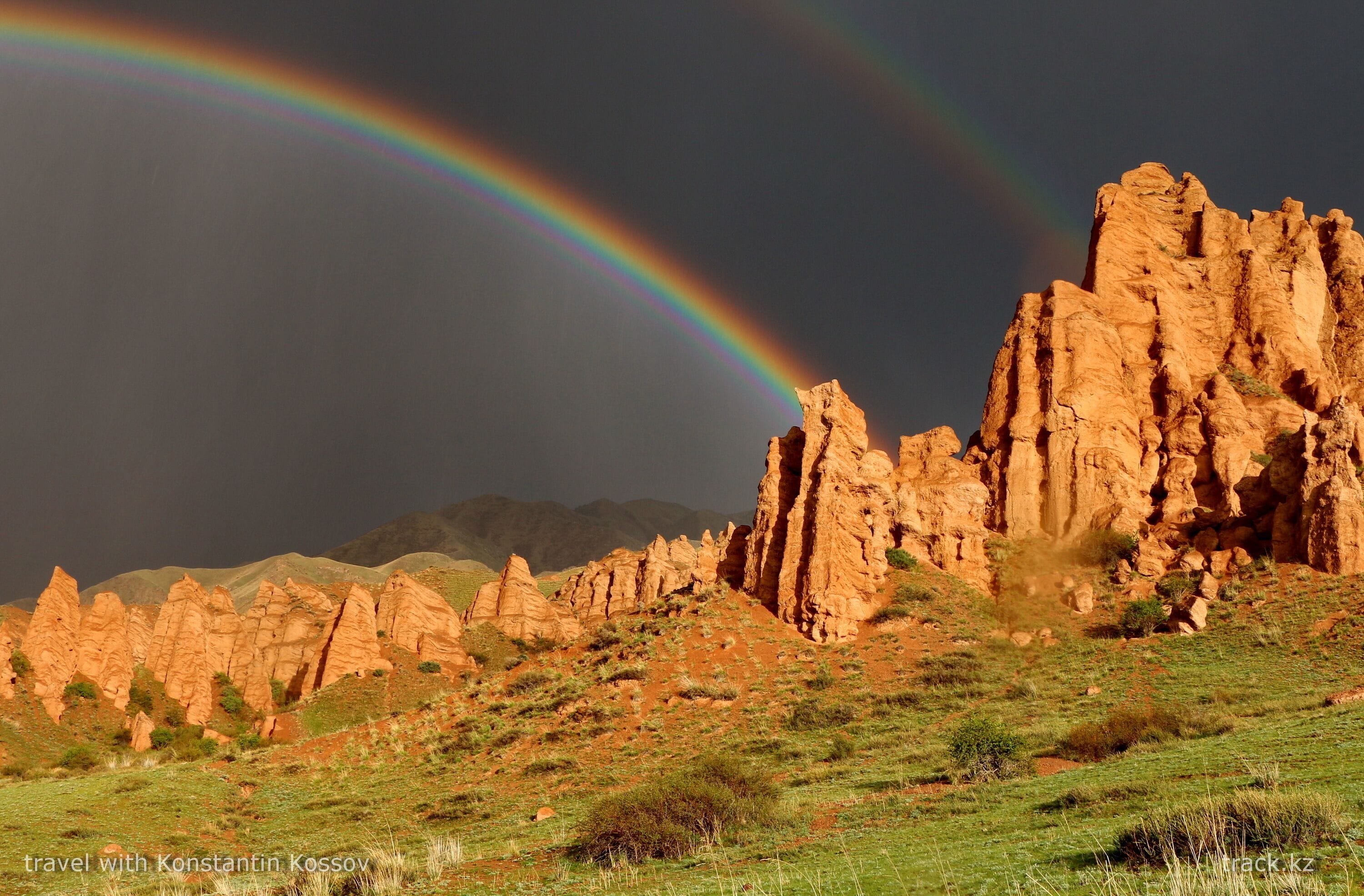 Kazakhstan. Almaty region. Steppe Mountains Toraigyr.