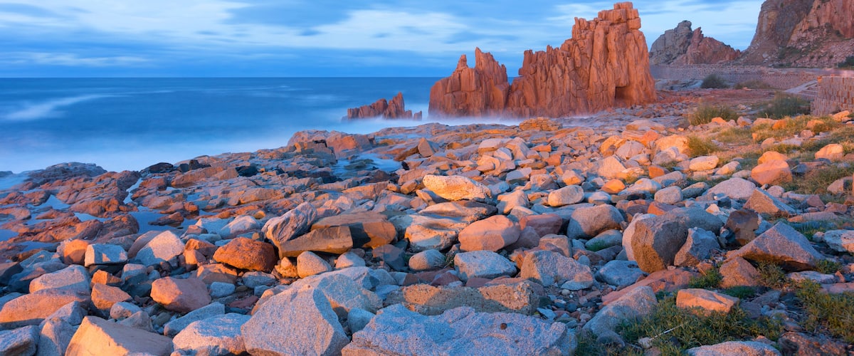 Famous Red Rock in Arbatax, Sardinia Italy