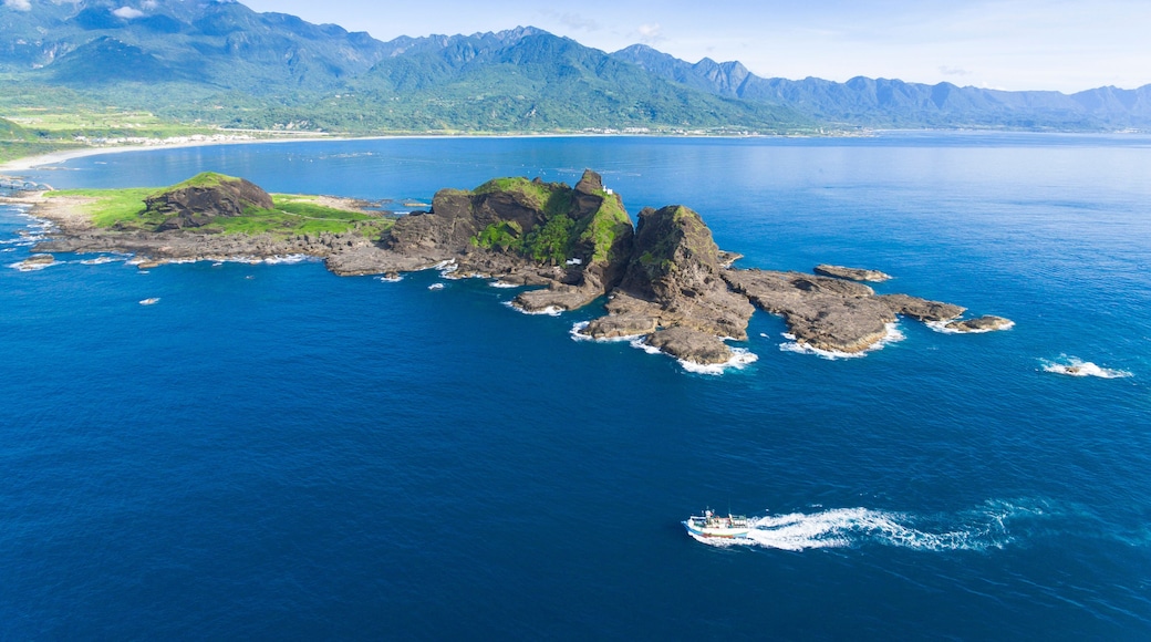aerial view of Sansiantai in Taitung. Taiwan