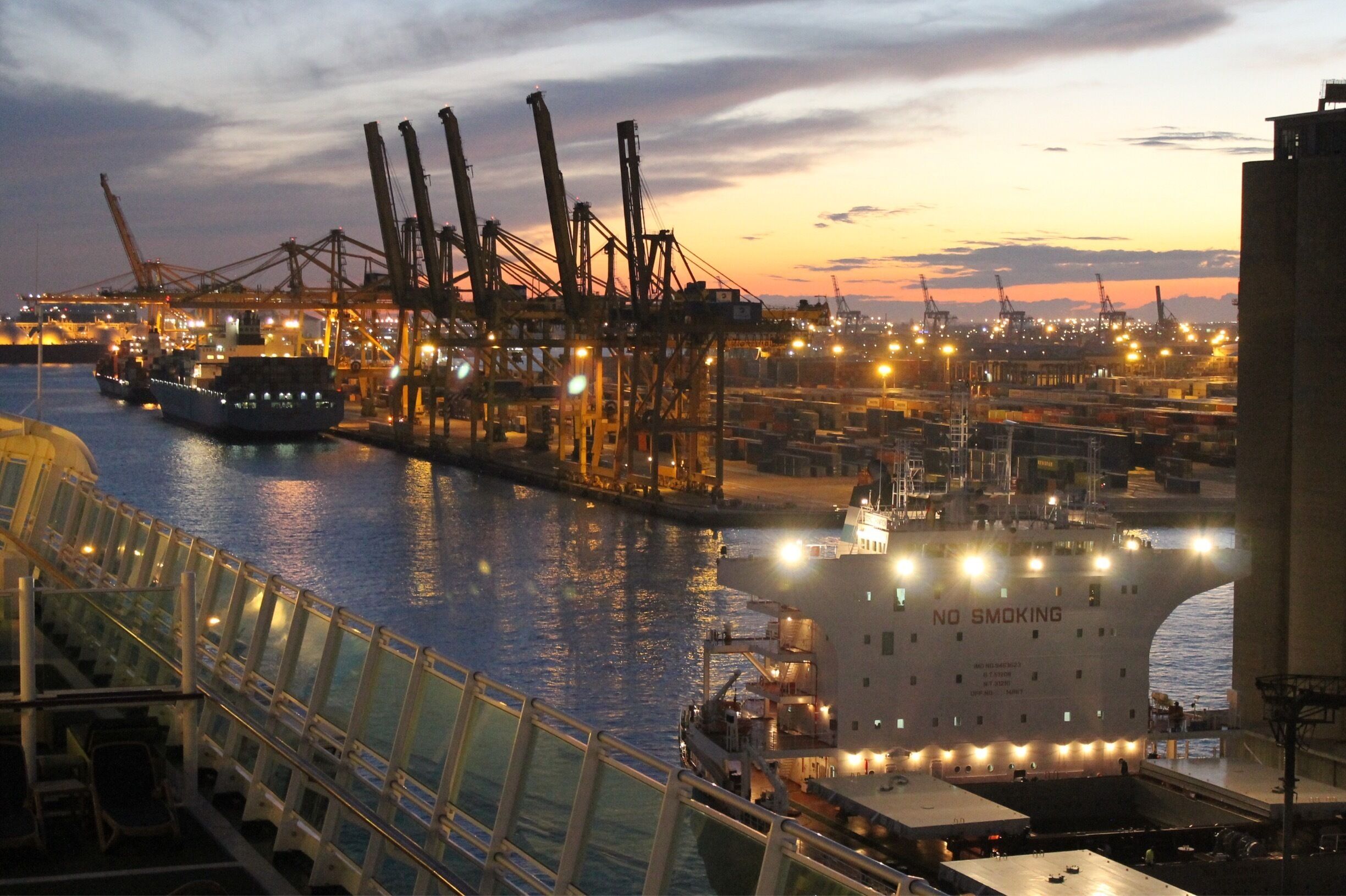 Our cruise ship, Azura, sets sail for Barcelona to an Autumn sunset.
#alicante #cruise