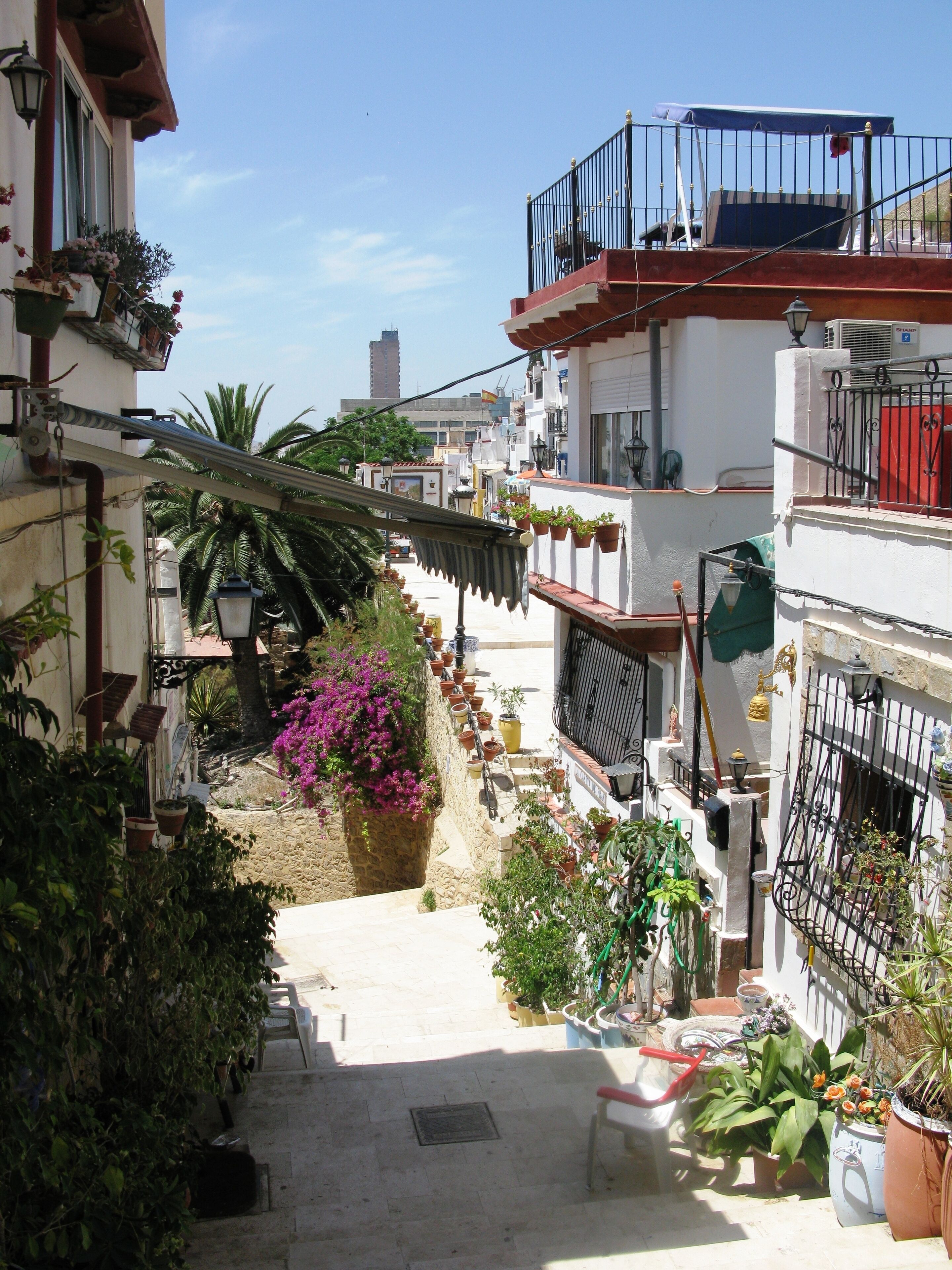 The Pueblo in Alicante is a colourful route to a great view above.