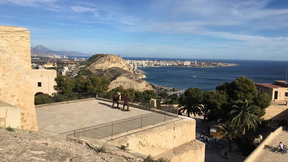 Family trip to Alicante in Spain. New Year’s Day, sunny and warm.