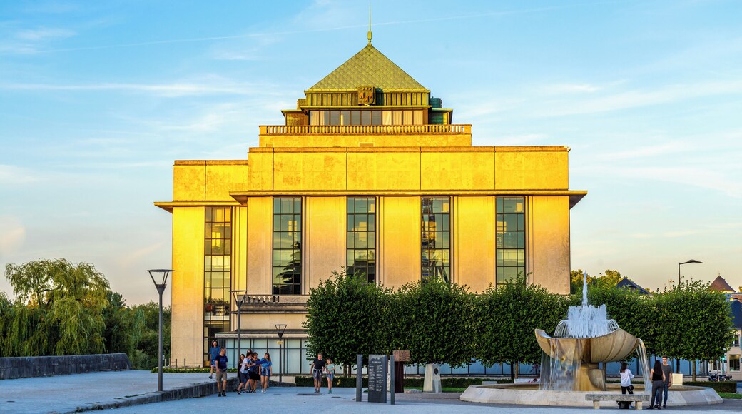 The Public Library of Tours seen from the Place Anatole France at Sunset. #TroveOnTuesday