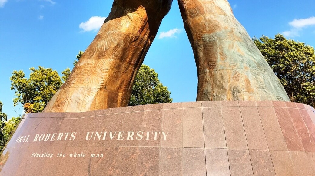 Right at the entrance to the university