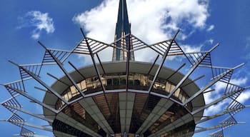 Opened in 1967, the Prayer Tower is a beautiful and otherworldly design. It was created by architect Frank Wallace for televangelist Oral Roberts at his Christian University of the same name. It's Jetsonian-like architecture is a late 40's-60's space age style known as Googie. People can take an elevator ride to the top and reflect in prayer as they take in the views of the surrounding campus.