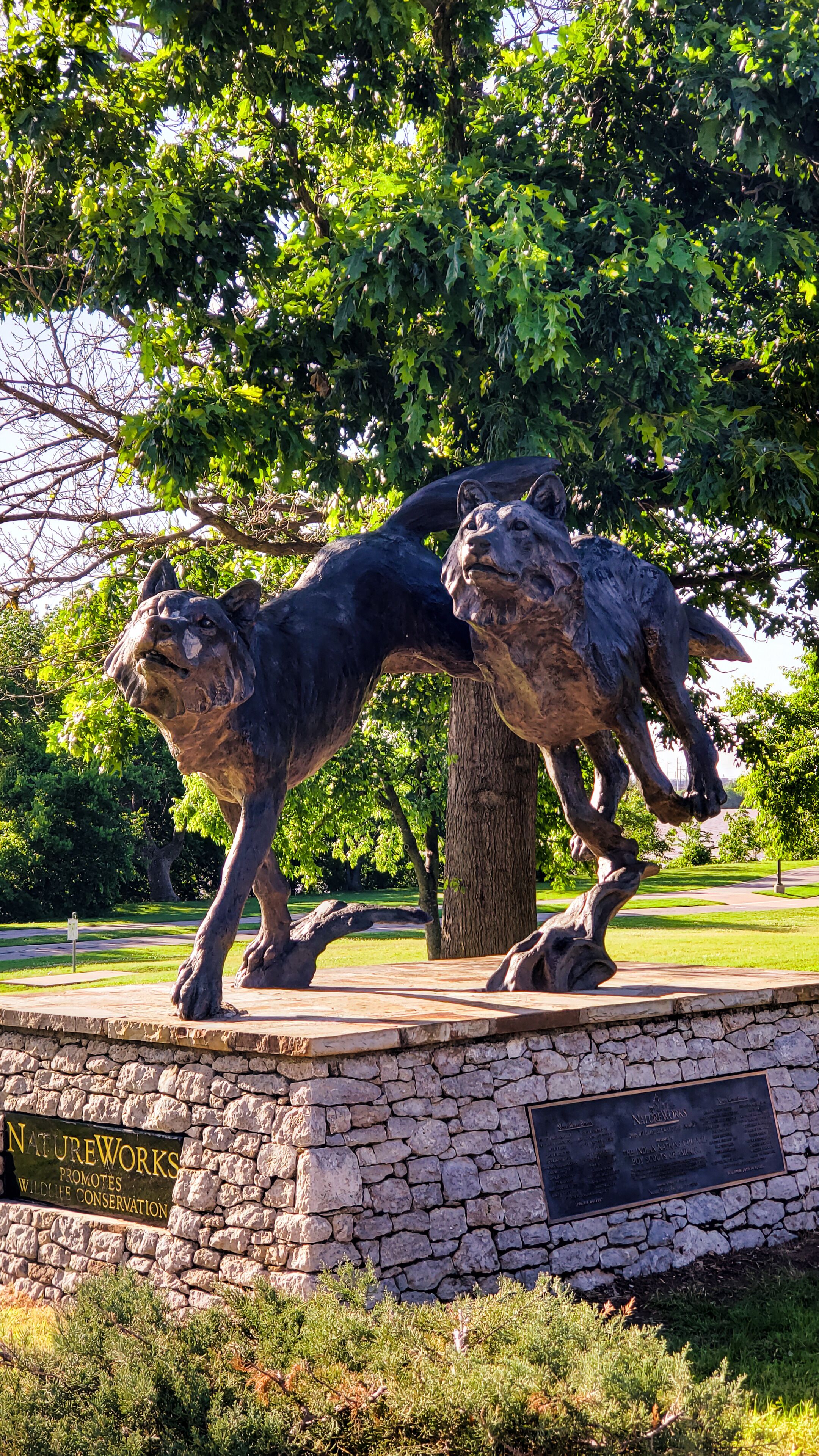 These dogs reminded me of Balto the sled dog. The trail is full of animal sculptures like this one.