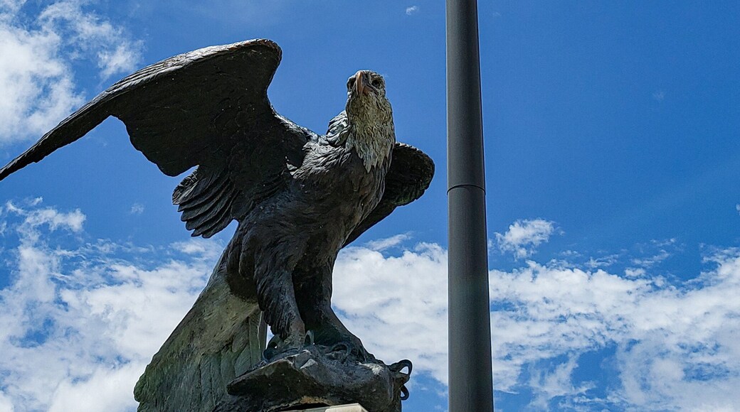 I feel this pic very american, this is part of the animal sculptures of the river parks trail close to the "bear fountain'
