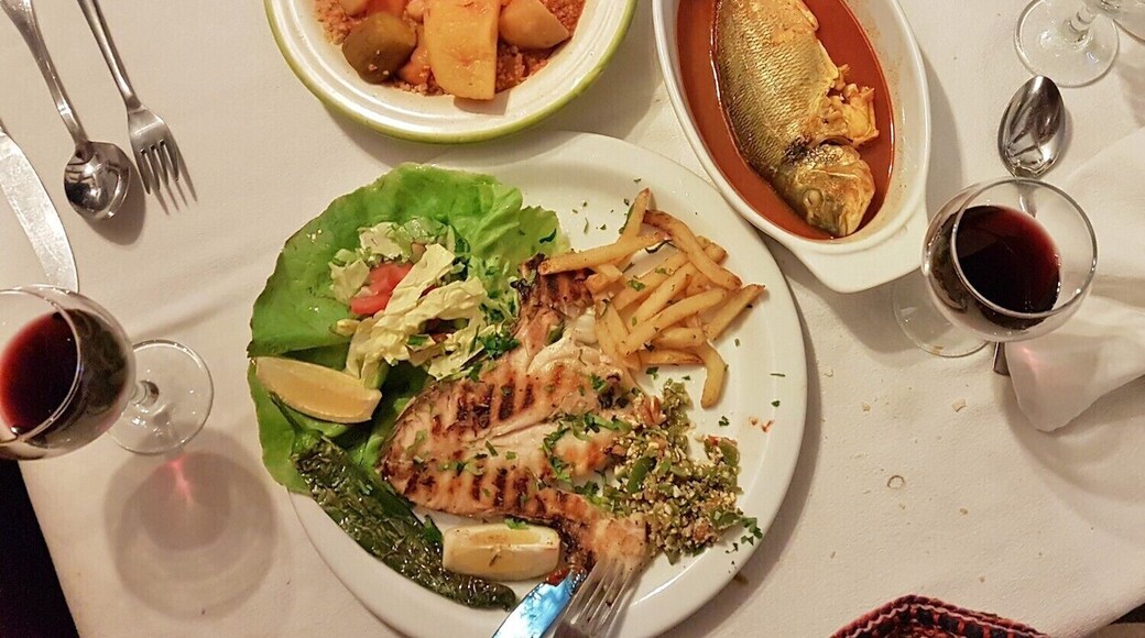 Looks like nothing special from the outside but with a classic interior, huge menu, great service, excellent seafood and a nice wine list, you can have a real feast here for around $20 for 2 people.
#greatfood #tunisrestaurant #eatingaroundtheworld