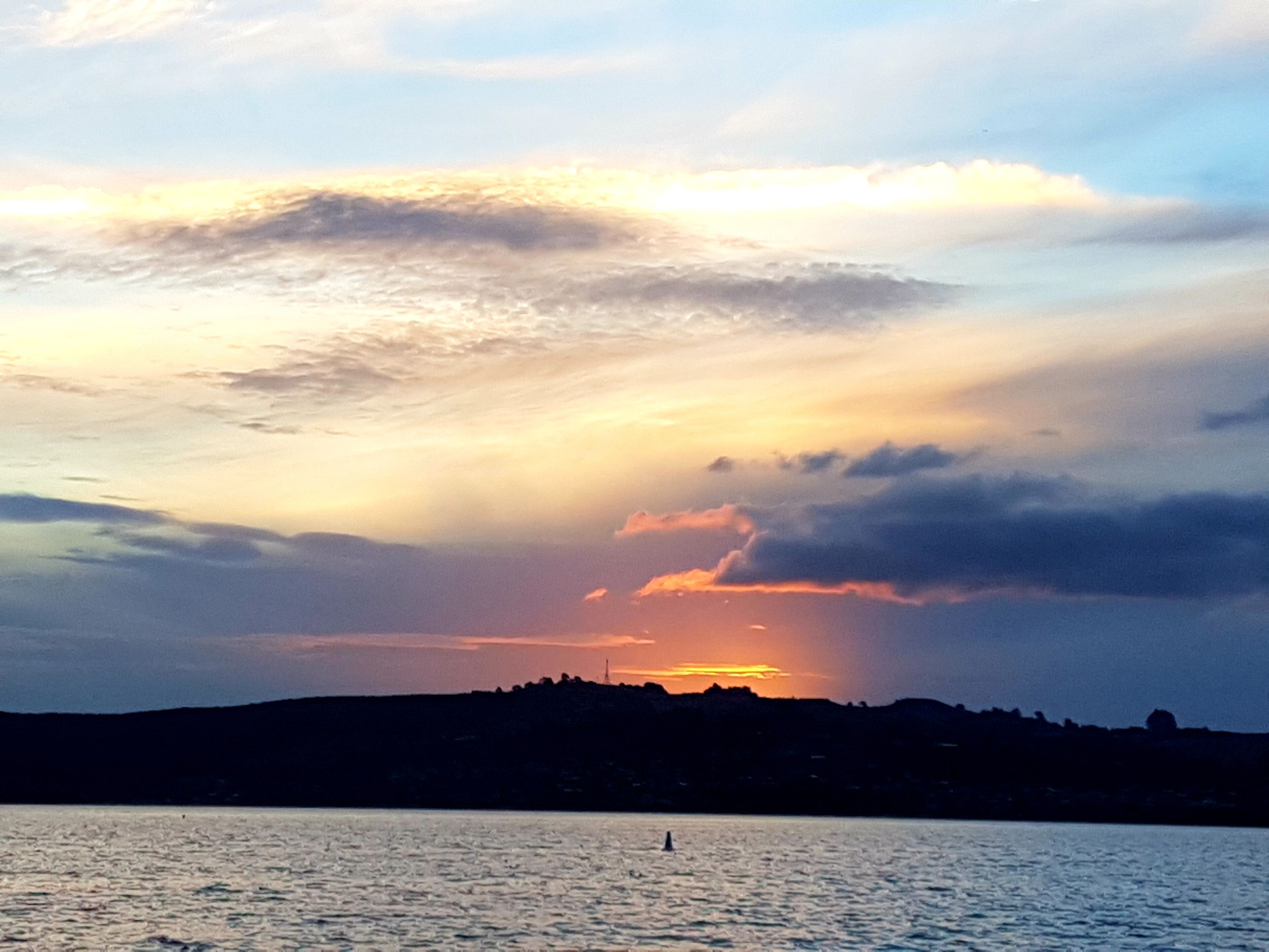 No filter needed!  Clouds always make a sunset interesting