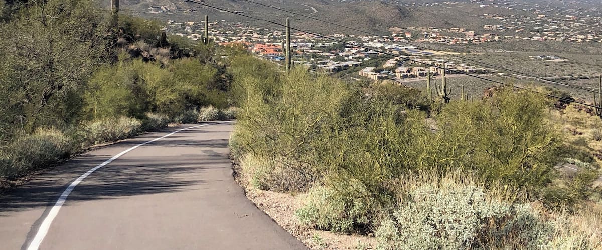 Moderately strenuous paved hike with awesome views of Tucson and surrounding areas as the payoff.