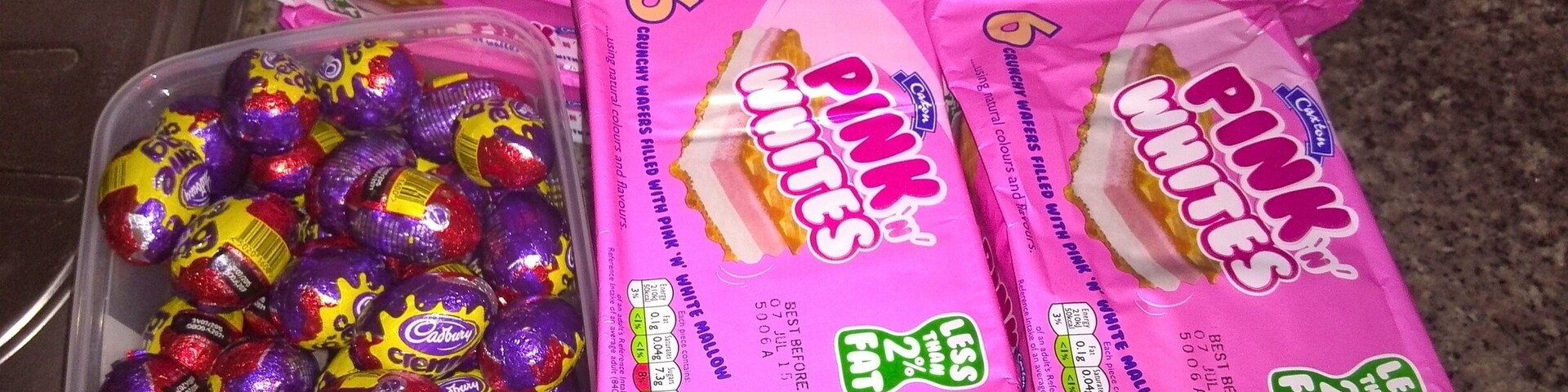 Cadbury chocolates
Waffer..dietary..