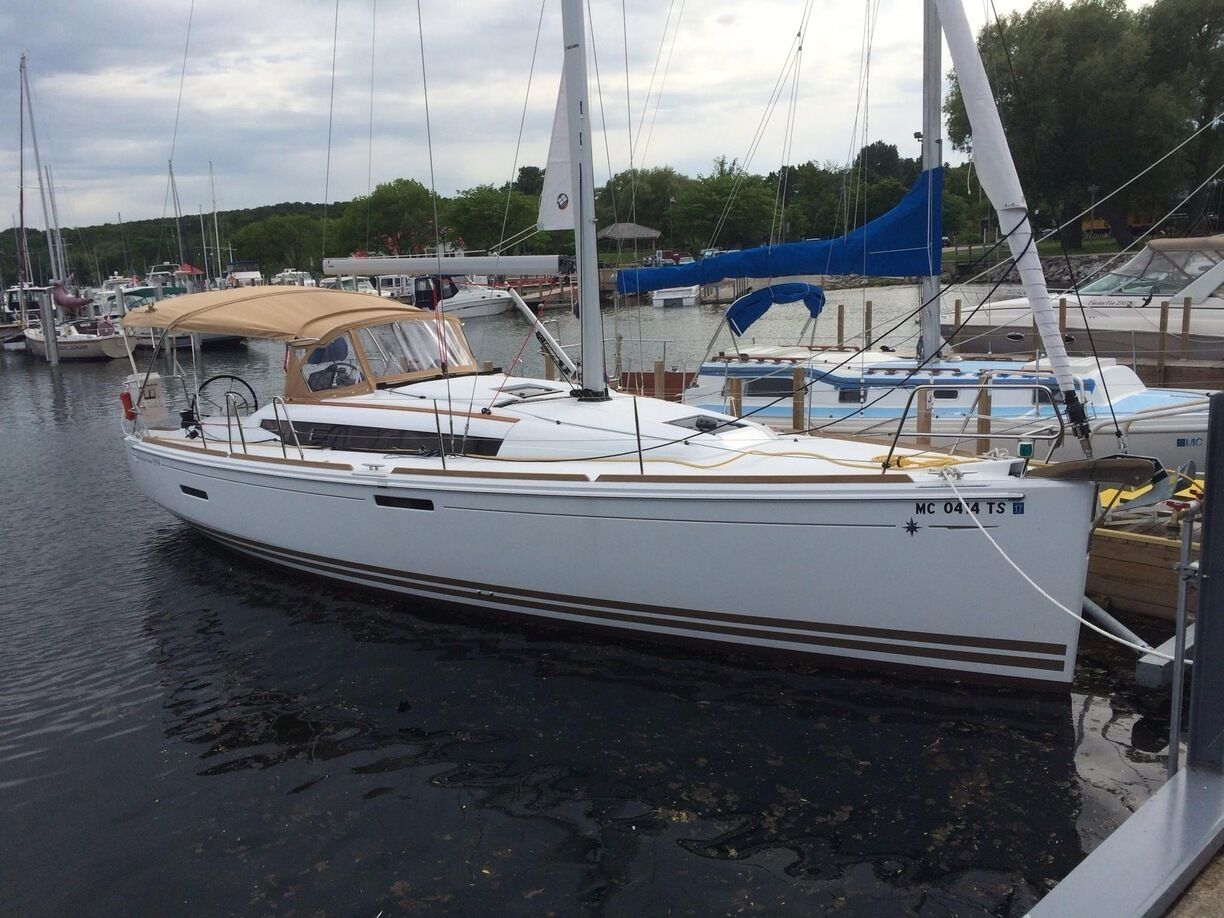 Spent the weekend on this Jenneau 379, sailed To Beaver Island, Charlevoix, Northport, and back to Traverse City. Took in the Cherry Festival, and the great airshow. What a 4th of July weekend, and what a beautiful area.  Great Lakes sailing is no joke, just ask Ted Turner!