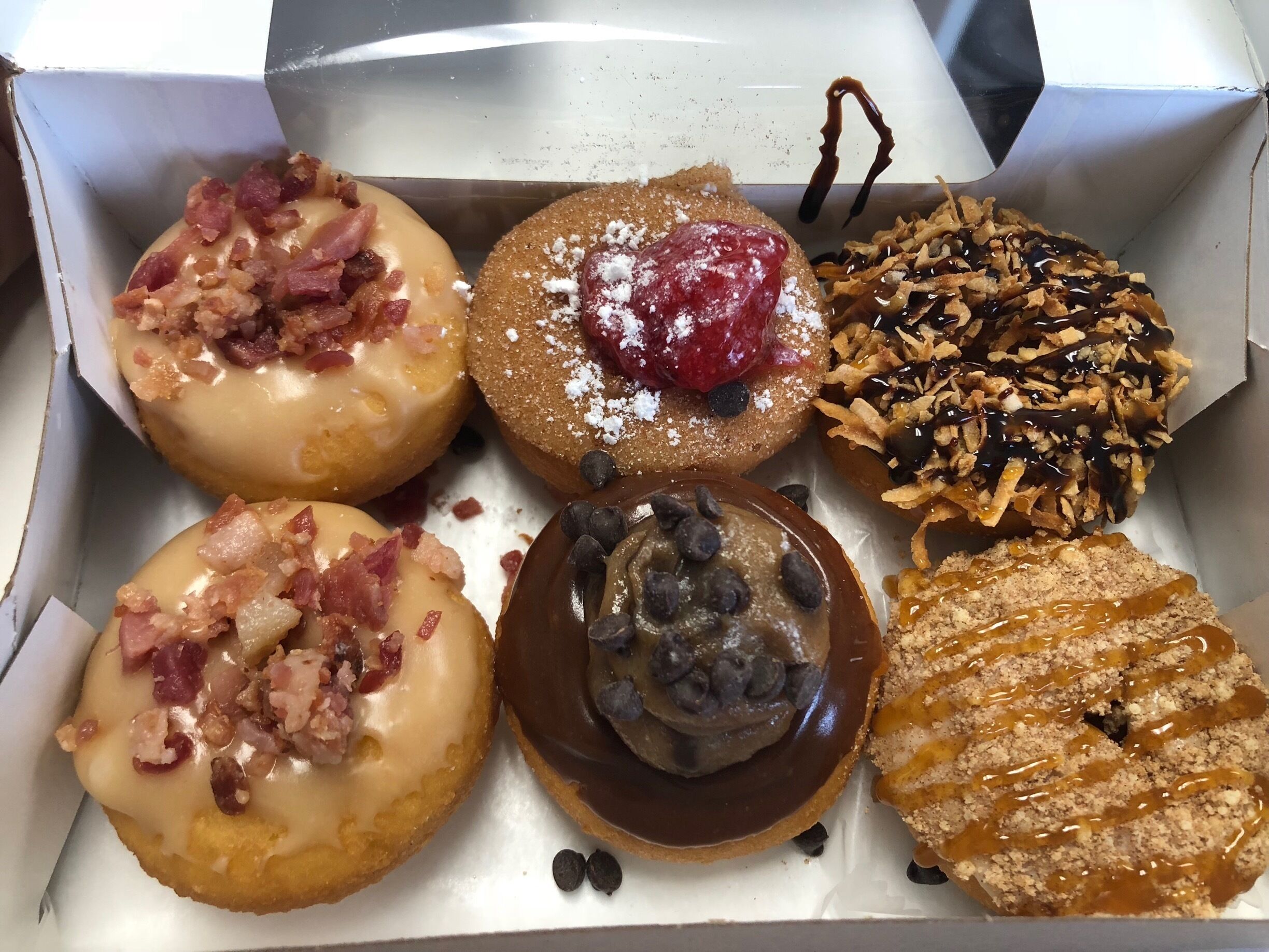 So many options! Choose your own toppings. Can you tell maple bacon is my favorite? I believe this is a franchise from Pittsburgh. There are two locations in Michigan - Portage and Traverse City.