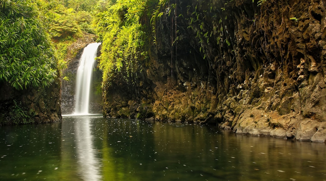 Wainibau Waterfall at the end of Lavena Coastal Walk on Taveuni