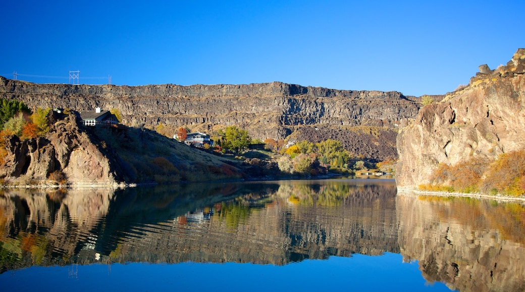 Twin Falls featuring a river or creek, a gorge or canyon and landscape views