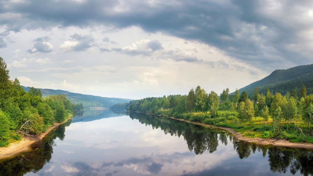 View over the Klaralven river near Ransby