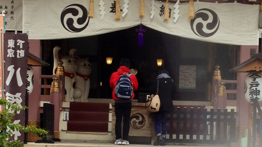 The Temple of the Beckoning Cat in Tokyo pays homage to the lucky Maneki Neko who brings wealth and good luck to its owner. #tokyo #japan