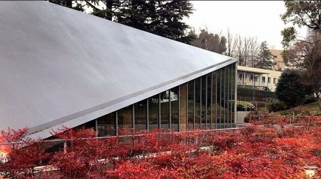 #red 21_21 Design Sight is a museum in Roppongi in Minato, Tokyo, Japan, which opened in 2007. The museum, design museum, was created by architect Tadao Ando and fashion designer Issey Miyake. "The idea was to create not only a museum that shows exhibits," says Ando, "but also a place for researching the potentiality of design as an element that enriches our daily life, a place that fosters the public's interest in design by arousing in them different sights and perspectives on how we can view the world and the objects surrounding us."