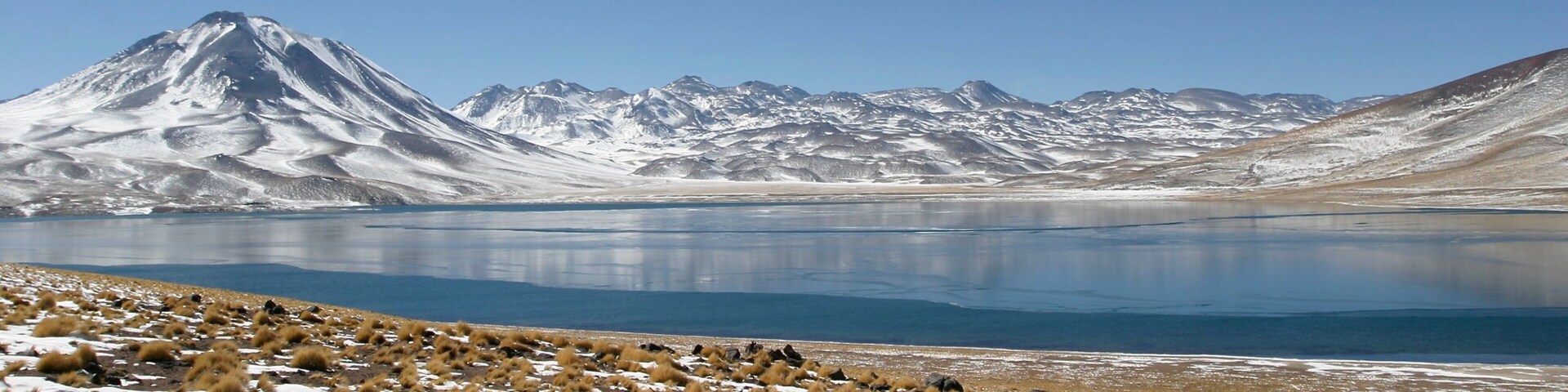 Chile showing snow and a lake or waterhole
