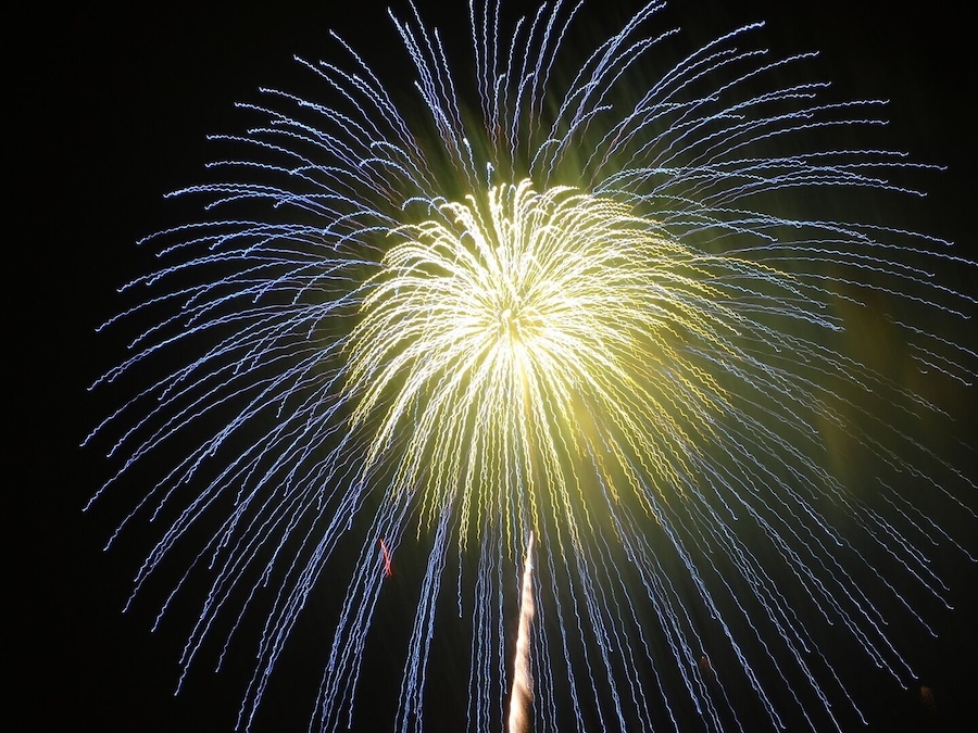 Fireworks in Ube city