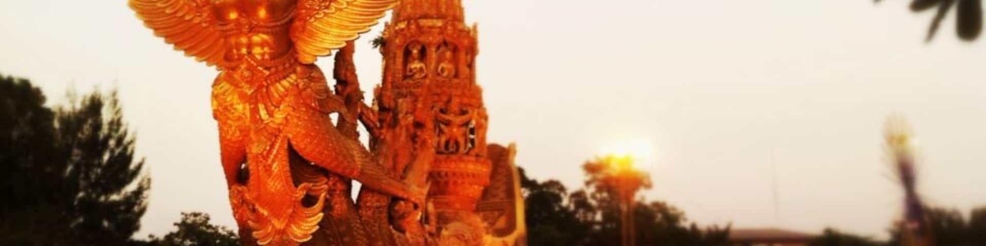 A replica of Candle Parade float - Ubon's most famous event the 'Candle Parade'