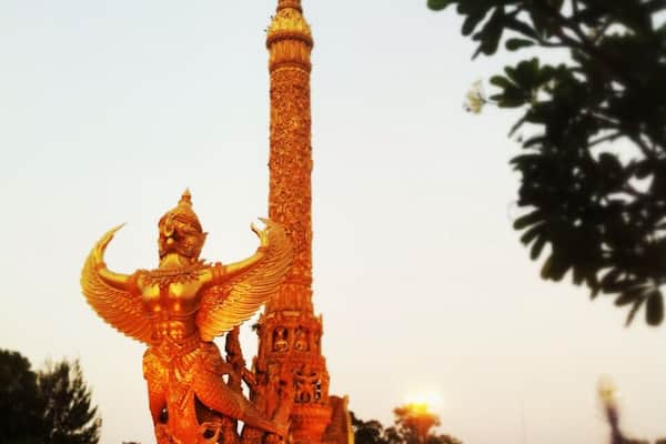 A replica of Candle Parade float - Ubon's most famous event the 'Candle Parade'