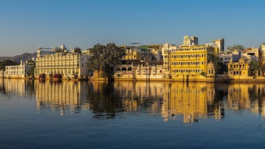 Waterfront building in Udaipur city.