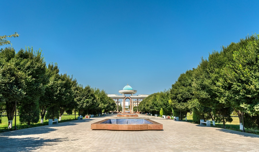 Jalal ad-Din Mingburnu Park in Urgench, Uzbekistan